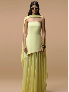 MATTERS Monaco Dress Butter Yellow w Scarf